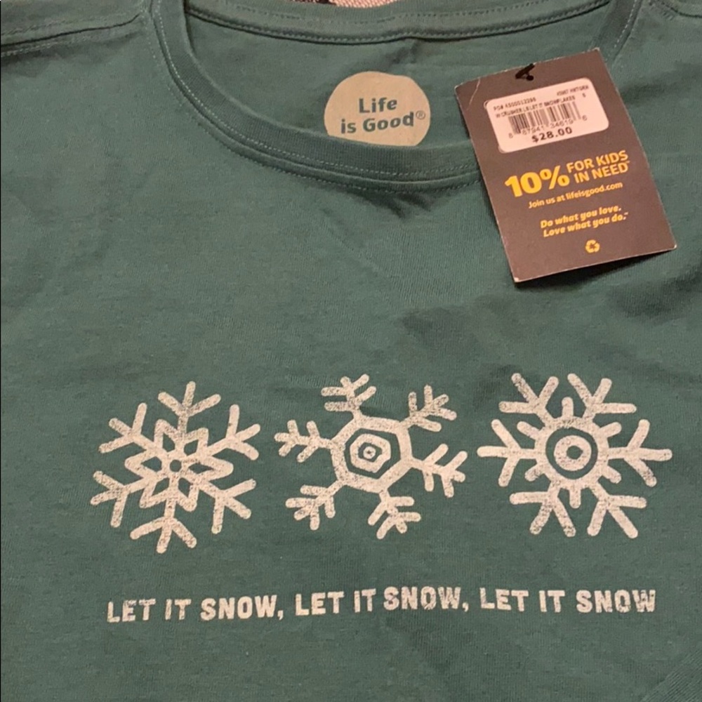 Long sleeved life is good crusher t